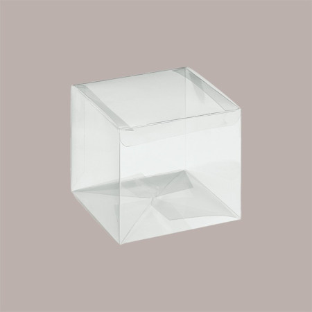 20 Pz Scatola Automontante Trasparente per Confezionamento Regali e Alimenti 4x4x4 cm [f0225bd7]