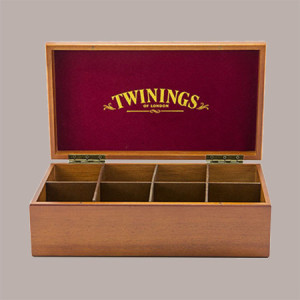 Scatola Cassetta Regalo in Legno Twinings Vuota 8 Scomparti per Filtri Tè,Tisane,Camomille [06a40925]