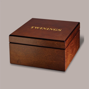 Scatola Cassetta Regalo in Legno Twinings Vuota 4 Scomparti per Filtri Tè,Tisane,Camomille