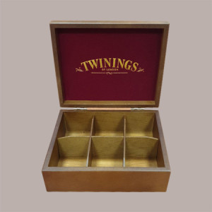 Scatola Cassetta Regalo in Legno Twinings Vuota 6 Scomparti per Filtri Tè,Tisane,Camomille [41071567]