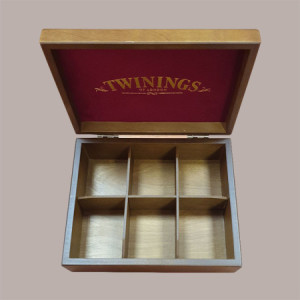 Scatola Cassetta Regalo in Legno Twinings Vuota 6 Scomparti per Filtri Tè,Tisane,Camomille [2f3c976e]