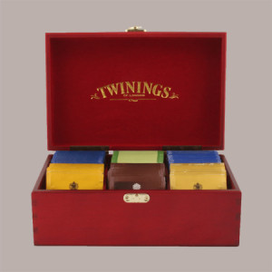 Scatola Cassetta Regalo in Legno Twinings Vuota 6 Scomparti per Filtri Tè,Tisane,Camomille [8458963a]