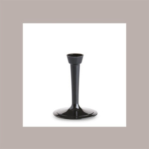 100 Pz Calice Flute Base Nera e Coppa Trasparente Assemblabile in PS 100cc [48060087]