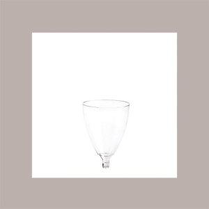 100 Pz Calice Flute Base Nera e Coppa Trasparente Assemblabile in PS 100cc [4d564799]