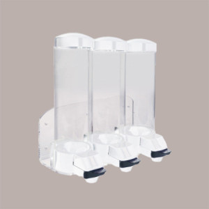 Dispenser 3 Cilindri Bianchi Dosatori Granelle Cassetti da Muro [42d26098]