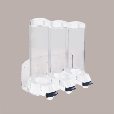 Dispenser 3 Cilindri Bianchi Dosatori Granelle Cassetti da Muro [42d26098]