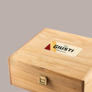 Cofanetto Regalo in Legno Elegante Duetto 250 ml Medaglie D'oro Aceto Giusti