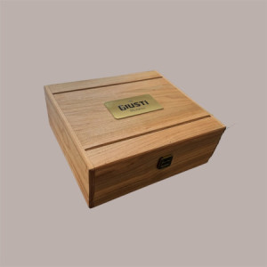 Cofanetto Regalo in Legno Elegante Tris 100 ml Medaglie D'Oro Aceto Giusti [871820a7]