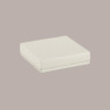 10 Pezzi Scatola Porta Cioccolatini Carta Pelle Bianca 145x145H35 mm [9934886a]