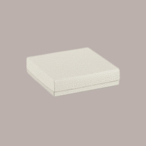 5 Scatola Porta Cioccolatini Carta Bianca Effetto Pelle 215x145H35 mm [0484ac56]