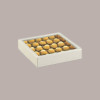 5 Scatola Porta Cioccolatini Carta Bianca Effetto Pelle 215x145H35 mm [98828e3a]