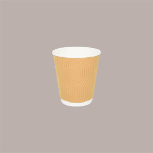 100 Pz Bicchiere Carta Thermic Style BT25 8oz Marrone Chiaro [e2770567]