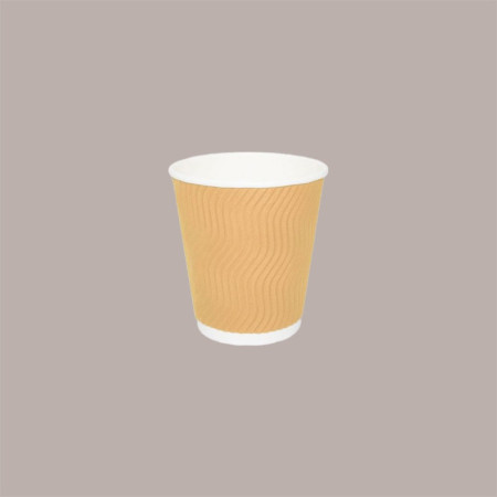 100 Pz Bicchiere Carta Thermic Style BT25 8oz Marrone Chiaro [e2770567]