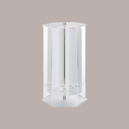 Porta Coni Girevole a 18 Fori con Porta in Plexiglass Finiture Colore Satinato [e2a3f9dc]