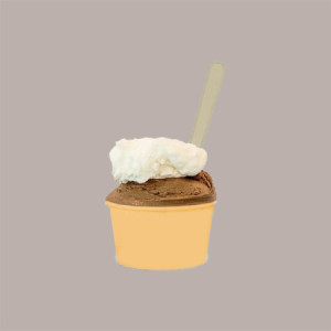 500 Pz Palettine Impilate Bio per Gelato Avana 9,5 cm [4dbc8585]