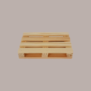 5 Pezzi Bancale Legno Naturale Mini Vassoio Pallet 8x12H2 cm [db8b7441]