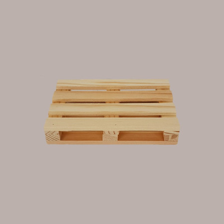 5 Pezzi Bancale Legno Naturale Mini Vassoio Pallet 8x12H2 cm [db8b7441]
