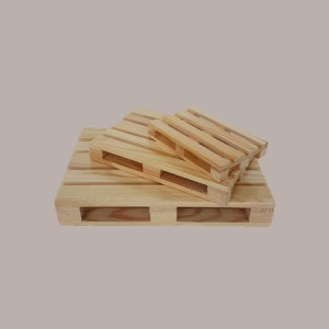 5 Pezzi Bancale Legno Naturale Mini Vassoio Pallet 12x18H2,5 cm [276d8424]