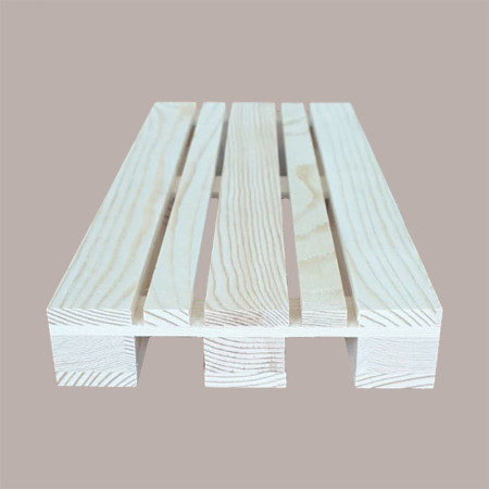 2 Pezzi Bancale Legno Naturale Mini Vassoio Pallet 15x40H3,5 cm [25f10f7f]