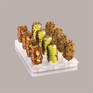 Espositore Espogel Up Rettangolare in Plexiglass per Biscotti Stecco Gelato 235x360H48mm