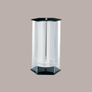 Porta Coni Cialde Girevole 6 Fori in Plexiglass Finiture Colore Nero