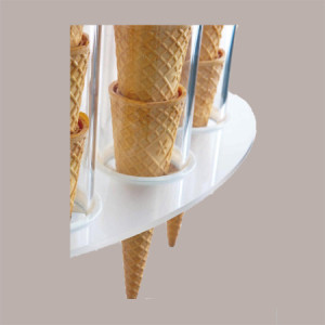 Porta Coni Cialde Vetrinetta Aperta Rettangolare 6 Fori in Plexiglass [c54c6130]