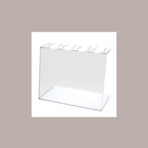 Porta Coni da Banco 4 Fori Dm 4 cm in Plexiglass Ideale per Gelaterie 27,5x15H20 cm [6c224019]