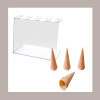 Porta Coni da Banco 4 Fori Dm 4 cm in Plexiglass Ideale per Gelaterie 27,5x15H20 cm [b5040314]