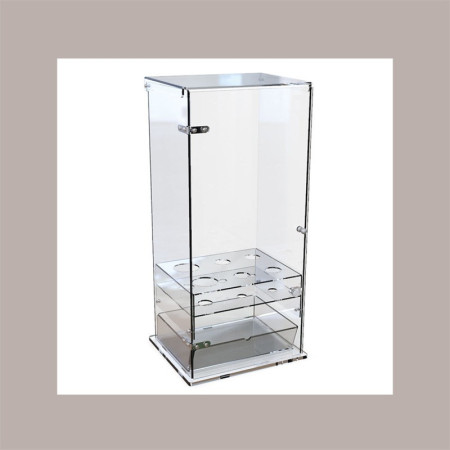 Portaconi 6 File con Cassetto e Porta 2 Formati Coni per Gelaterie in Plexiglass 27,5x15H20 cm [ce86ae26]