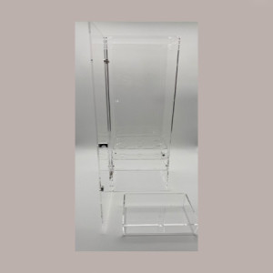 Portaconi 6 File con Cassetto e Porta 2 Formati Coni per Gelaterie in Plexiglass 27,5x15H20 cm [a0bd2c2f]