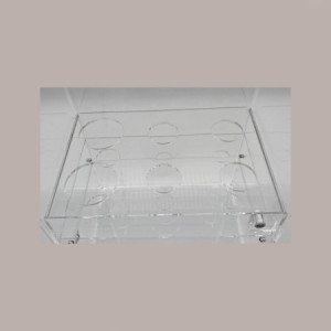 Portaconi 6 File con Cassetto e Porta 2 Formati Coni per Gelaterie in Plexiglass 27,5x15H20 cm [a5ed6b31]