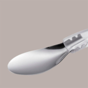 Spatola per Carapina Gelato in Acciaio con Manico Ergonomico Trasparente 20 cm [9dee0ea3]