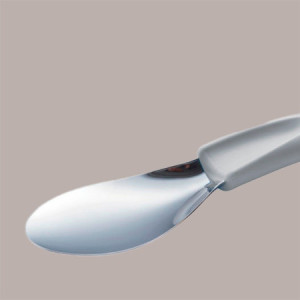 Spatola per Carapina Gelato in Acciaio con Manico Ergonomico Bianco 20 cm [1a42d6a2]