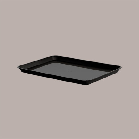 10 Pz Vassoi Espositore da Banco Nero Rettangolare 27,5x20H2 cm [10ca3626]