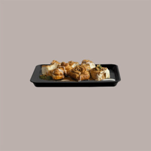 10 Vassoi Espositore da Banco Nero Rettangolare 31x22H2 cm