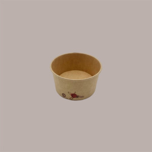 180 Coppetta Gelato Grande in Carta Kraft Avana Naturale Ceralacca 230cc [961dd70d]