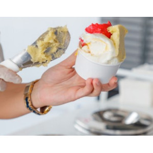 250 Pz Coppetta Gelato Compostabile Biodegradabile Bianco 80cc [0348a755]