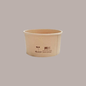 200 Pz Coppetta Bicchiere per Gelato in Carta di Bamboo Biodegradabile 200cc [ae751d98]