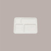 25 Pz Vassoio Self 4 Scompartimenti in Polpa di Cellulosa Bio 37x27H3,5 cm [b5bb88fe]