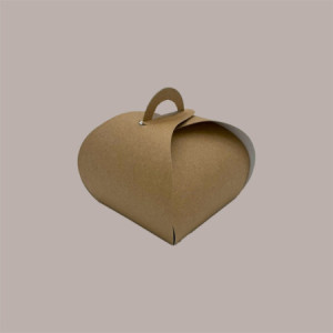10 Pz Scatola Monoporzione Avana per Trasporto Dolci 10x10 H8 cm [f38a0b04]