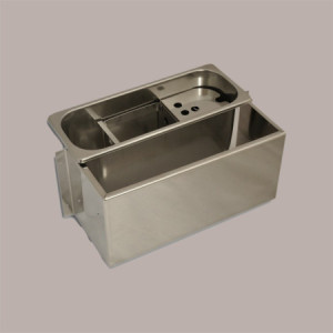 Lavaporzionatore in Acciaio Inox per Gelaterie 27x11 H12 cm [3007000d]