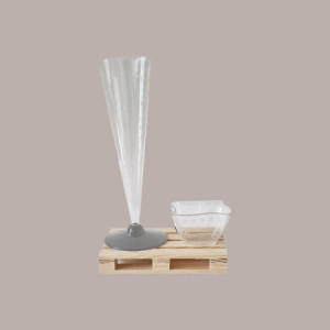 120 Pz Base per Calice Flute cc120 PS Grigio
