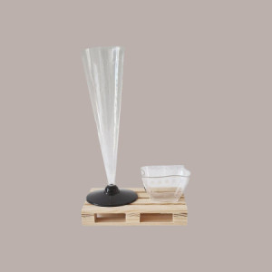 120 Pz Base per Calice Flute cc120 PS Nero Coprente
