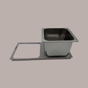 Espositore Supporto in Acciaio Inox per Vaschette Gelato da 18x16,5 cm