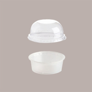 50 Pz Coppa Tartufo Gelato Plastica Trasparente Base e Coperchio 90cc [ee9277ce]
