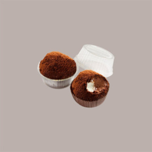 50 Pz Coppa Tartufo Gelato Plastica Trasparente Base e Coperchio 90cc