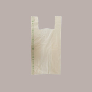 Shopper Bio Grande BIG Monouso Lucgel, 33+11+11x65cm, 500 Pezzi, Bianco, Manico a Bretella