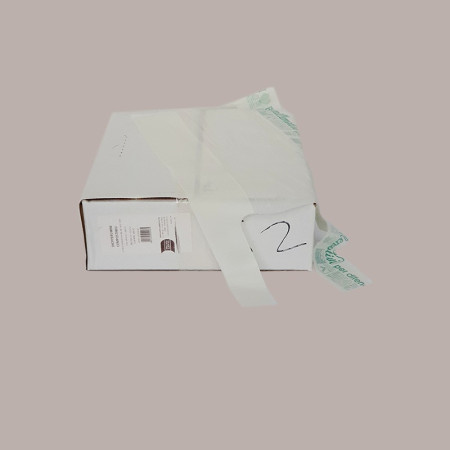 Shopper Bio Mini Monouso Lucgel, 22+6+6x42 cm 500 Pezzi, Bianco, Manico a Bretella, 6g [6ca6045c]