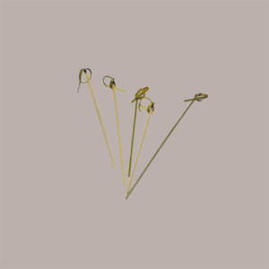 300 Pezzi Ricciolo Spiedino Knot cm10,5 Natural Bamboo Legno [8a5922a6]