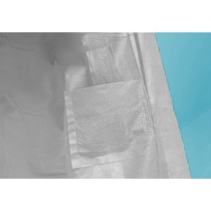 10 Pz Kimono Monouso con Cintura Bianco in Tessuto TNT